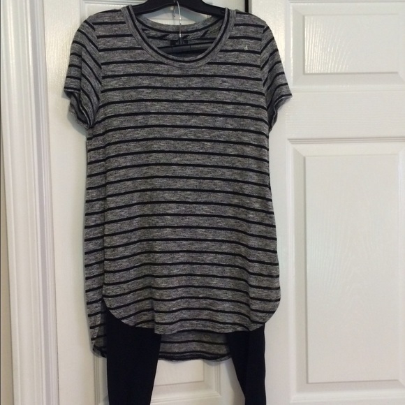 Charcoal striped tunic.
