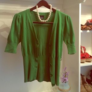 Green cardigan