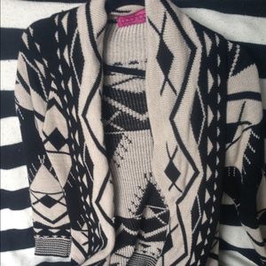 Black and White Tribal Cardigan