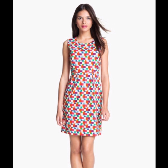 Kate Spade colorful geometric print dress