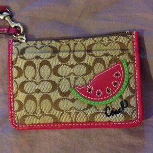 🍉 Coach Skinny Mini ID Wristlet