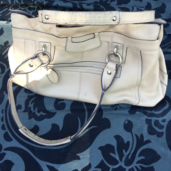 Large leather coach handbag