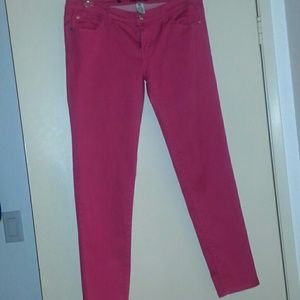 Fushia skinny jeans
