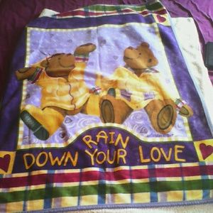 Throw blanket. Bears.