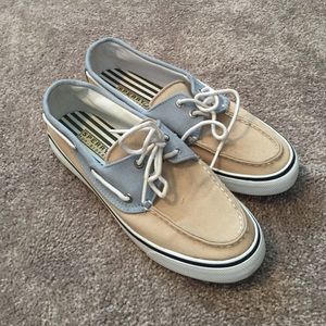 Blue and Tan Sperry Top- Siders