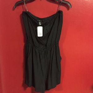 Strapless Black Romper
