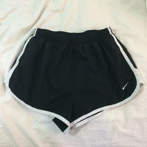 Black Nike running shorts