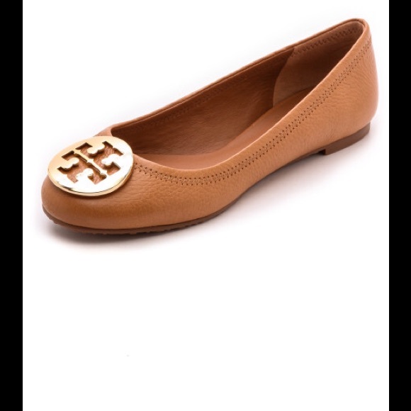 Beige Tory Burch Reva flats