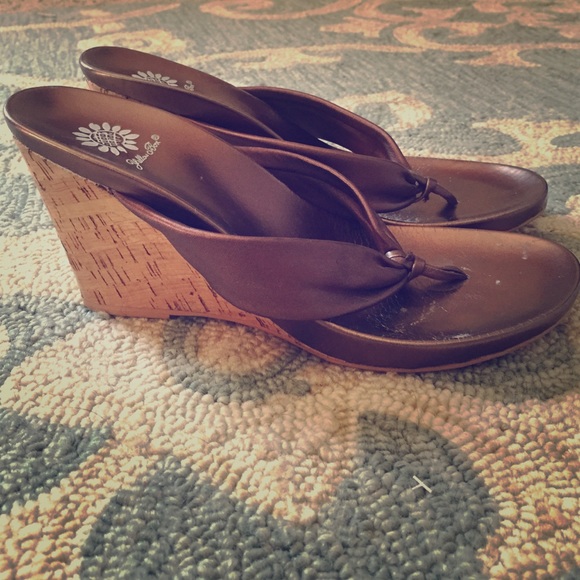 Gently worn Yellowbox wedge sandals