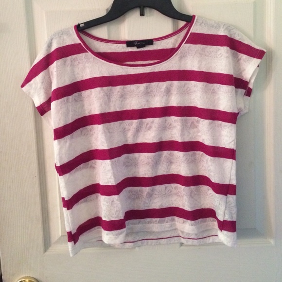 Lace Striped Shirt from Forever 21