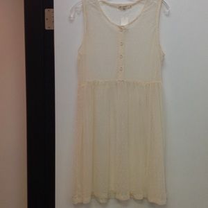 Creme polka dot dress