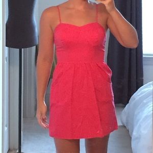 Pink sweetheart neckline summer dress