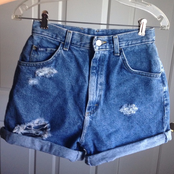 Hand-distressed Lee Jeans