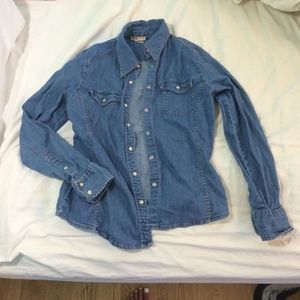 Thicker denim shirt.