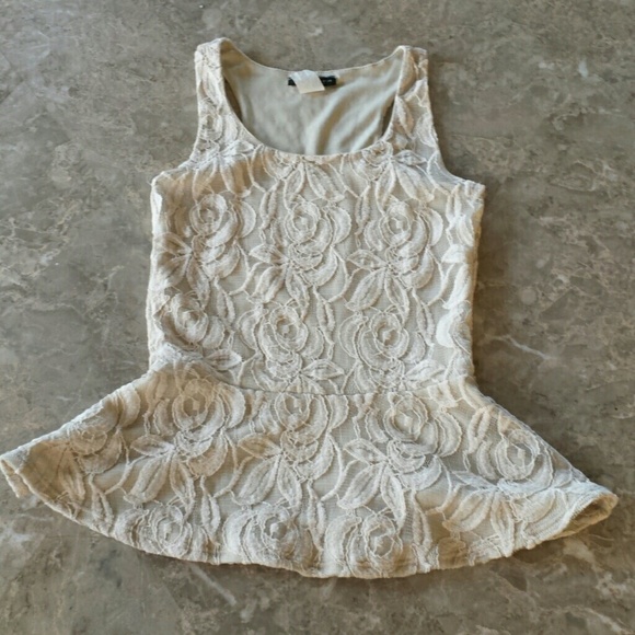 Lace Peplum Top