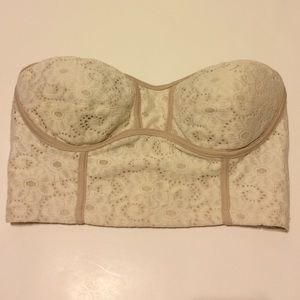 2B BEBE Lace Bustier w/piping detail