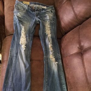 Distressed jeans