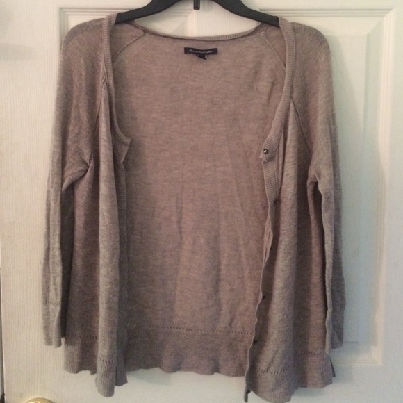 Sheer Gray American Eagle Cardigan
