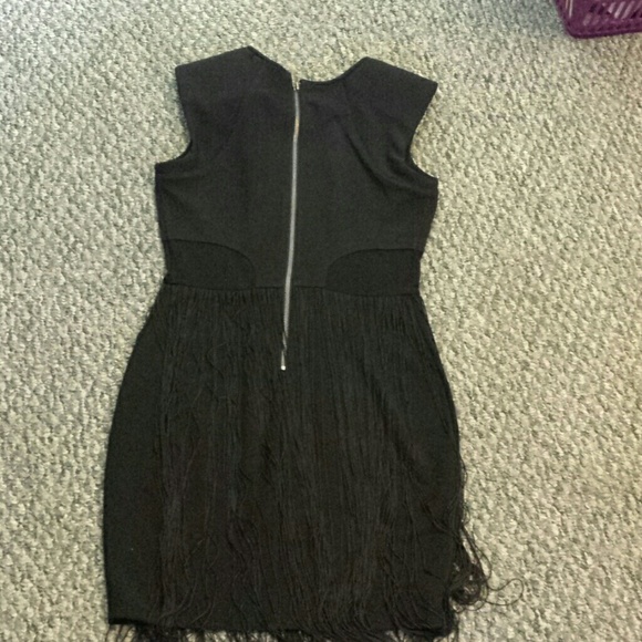 NWT Black dress with fringe - Picture 3 of 4