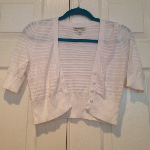 White striped cardigan