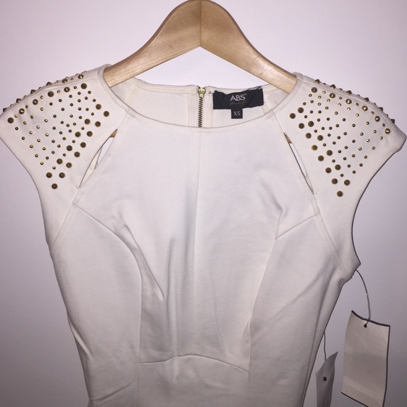 ABS Allen Schwartz white party dress