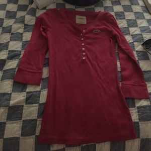 Hot pink Hollister top