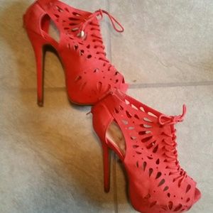 Charlotte Russe Orange heels!!!