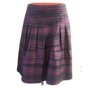 Silk black and dark purple Banana Republic skirt