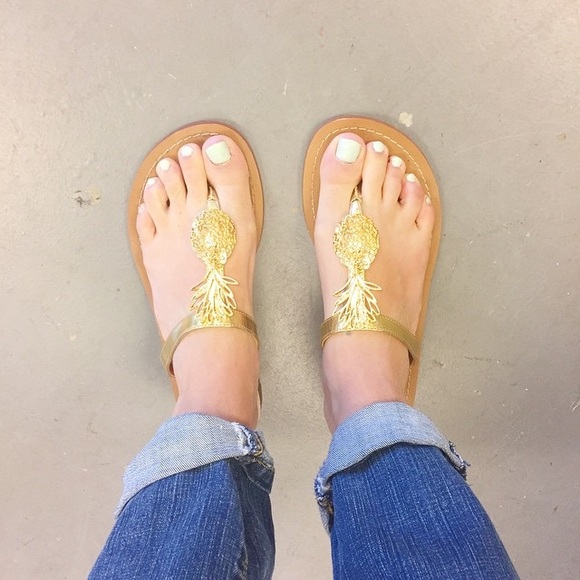 Lilly Pulitzer for Target Shoes - Lilly Pulitzer Target Gold Sandals