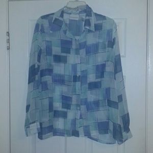 Alfred Dunner button down blouse w/ long sleeves