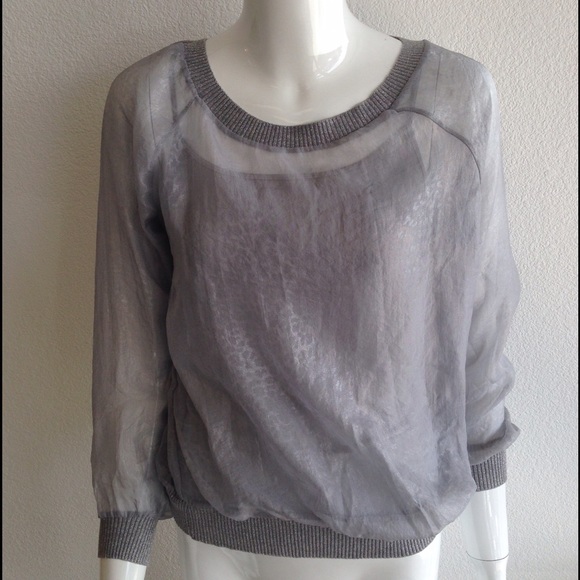 Gray sparkle top