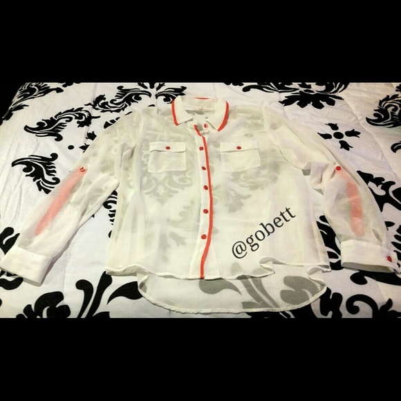 Beautiful Cream and Orange shirt.