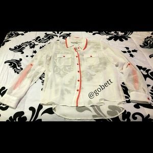 Beautiful Cream and Orange shirt.