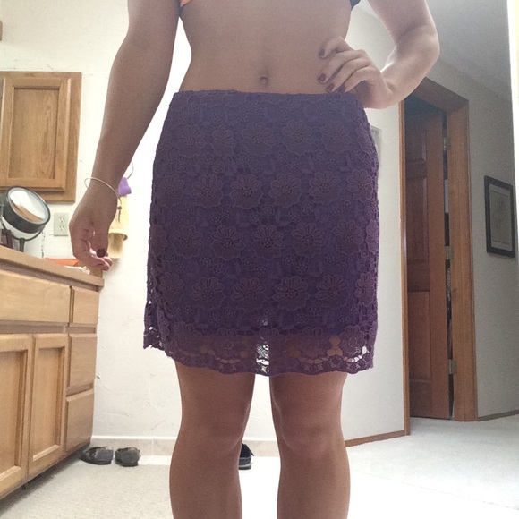 Purple lace skirt