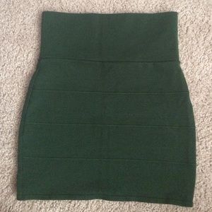 Christmas green bandage skirt