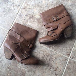 Brown Buckle Boots