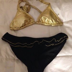 Black and gold bikini