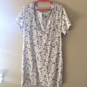 Floral V-neck