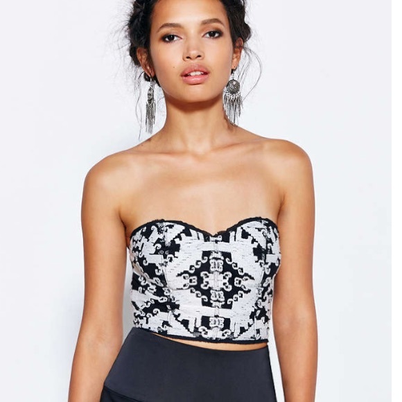 Embroidered Ecote bustier
