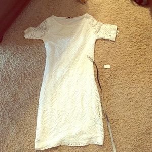 Sharagano white dress