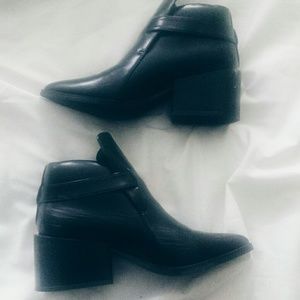 Black Heeled Oxford Boots