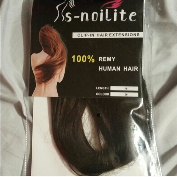 Dark brown 100% Remy human hair extensions