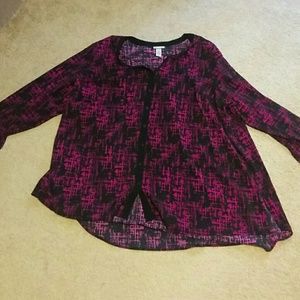 Purple and Black 30/32 Blouse