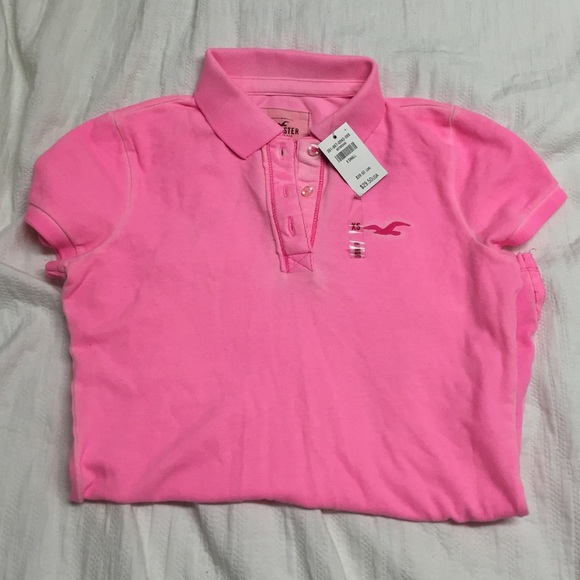 Pink Hollister polo