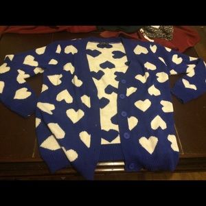Blue and White cardigan