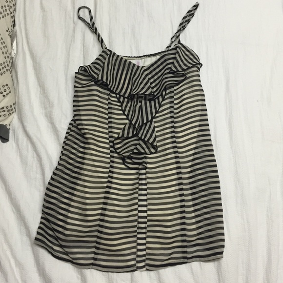 Black & white striped tank