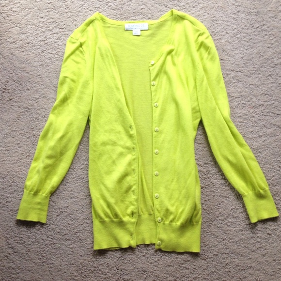 Lime green cardigan