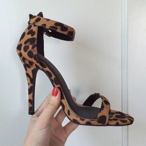 Leopard Strappy Heels
