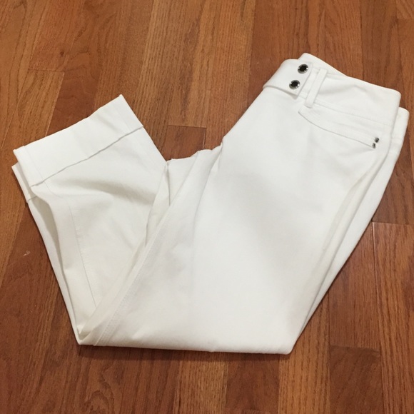 White House Black Market white ankle pants