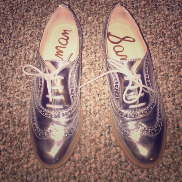 Sam Edelman metallic oxfords